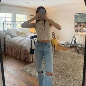 Free People Crochet Tank Top